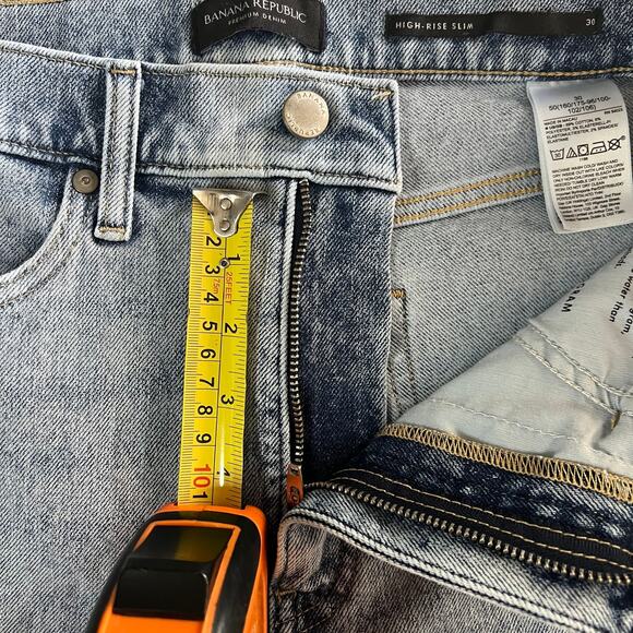 Banana Republic Premium Demin, High-Rise Slim, Womens Size size 30 - Picture 8 of 12